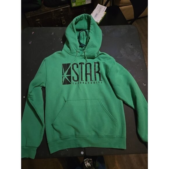 The Flash S.T.A.R. Laboratories Labs Logo Black Hoodie Size Youth Medium - Picture 1 of 2